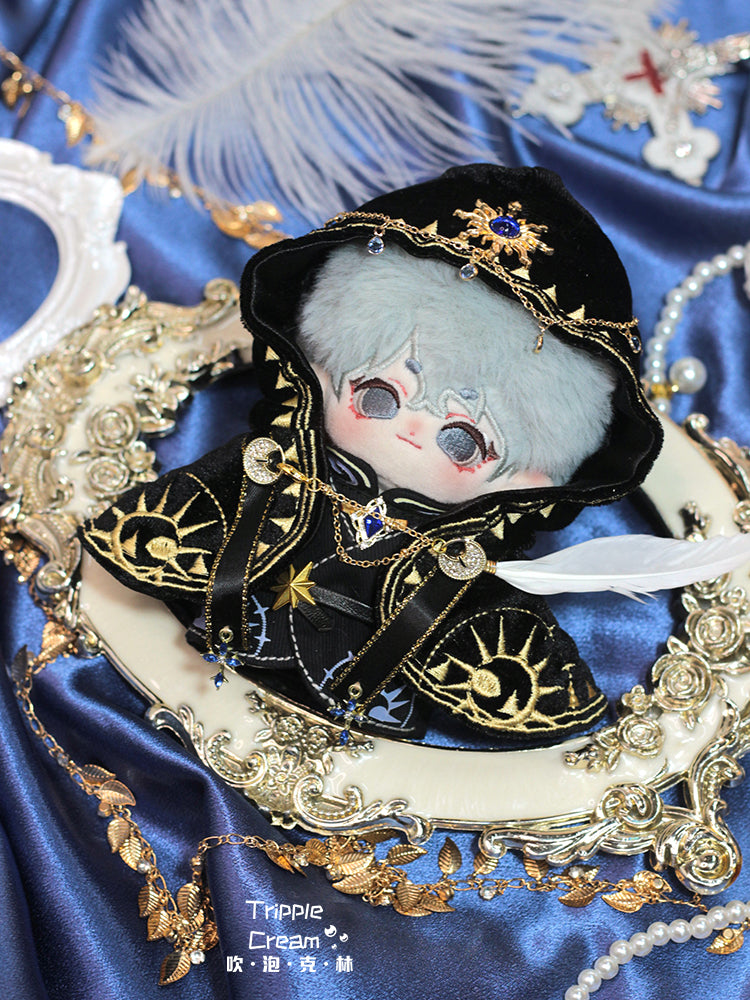 Cotton doll clothes 10cm original bubble-blowing Klin temple priest female male doll satin cloak cape.