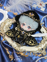 Cotton doll clothes 10cm original bubble-blowing Klin temple priest female male doll satin cloak cape.