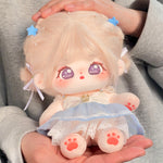 [Qiao Wo] Tietie Li Cotton Doll Girl 20cm Genuine with Skeleton Plush Doll Naked Doll as Gift.