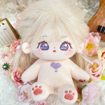 [Taro Tart] Paste Paste Cotton Doll for Female Dolls 20cm Genuine Skeleton Plush Doll Naked Doll Gift for Girls.