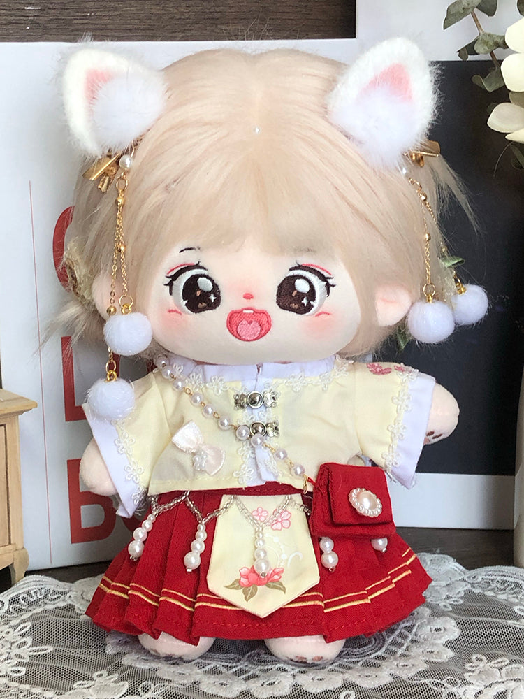 [Flowers in Full Bloom, Full Moon] Tietie Li Cotton Doll Clothes 20cm Girls' Clothes Autumn and Winter Ancient Chinese Style Horse Face Skirt.