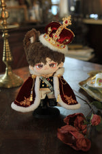 Coronation Ceremony Cotton Doll Clothes Blowing Bubble Klin 20cm Attribute-Free Court King Cape Noble Gorgeous Crown.