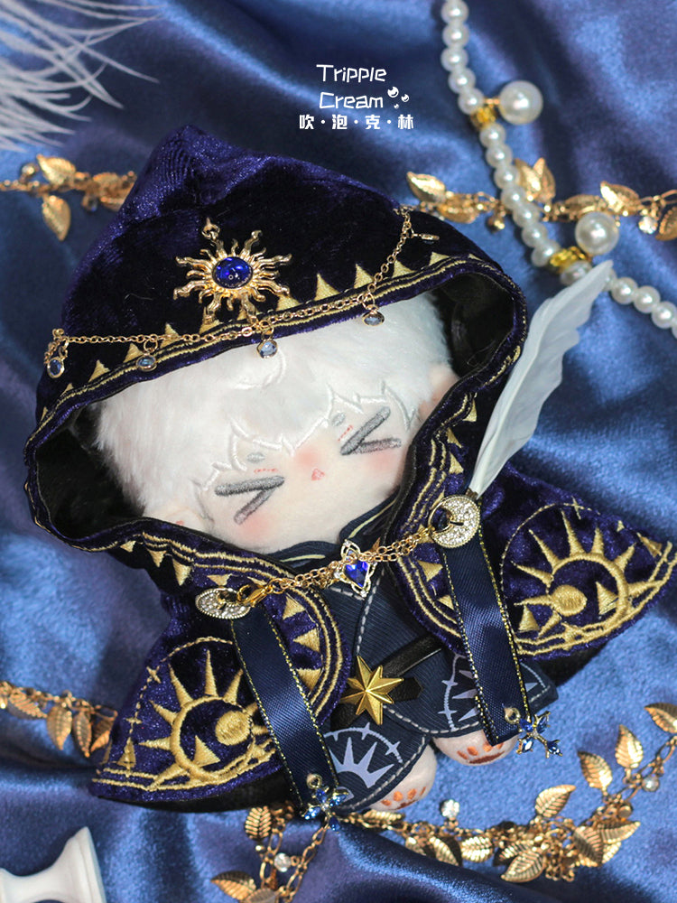 Cotton doll clothes 10cm original bubble-blowing Klin temple priest female male doll satin cloak cape.