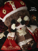Coronation Ceremony Cotton Doll Clothes Blowing Bubble Klin 20cm Attribute-Free Court King Cape Noble Gorgeous Crown.