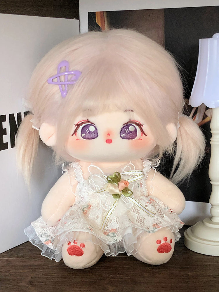 [Taro Tart] Paste Paste Cotton Doll for Female Dolls 20cm Genuine Skeleton Plush Doll Naked Doll Gift for Girls.