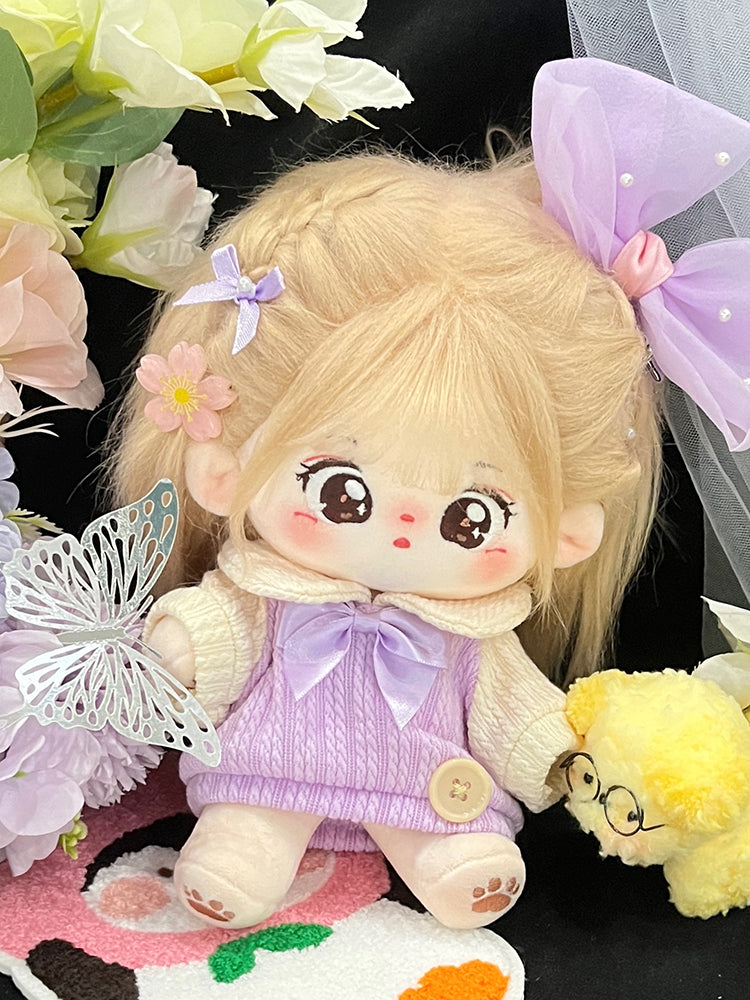 [Qiao Wo] Tietie Li Cotton Doll Girl 20cm Genuine with Skeleton Plush Doll Naked Doll as Gift.