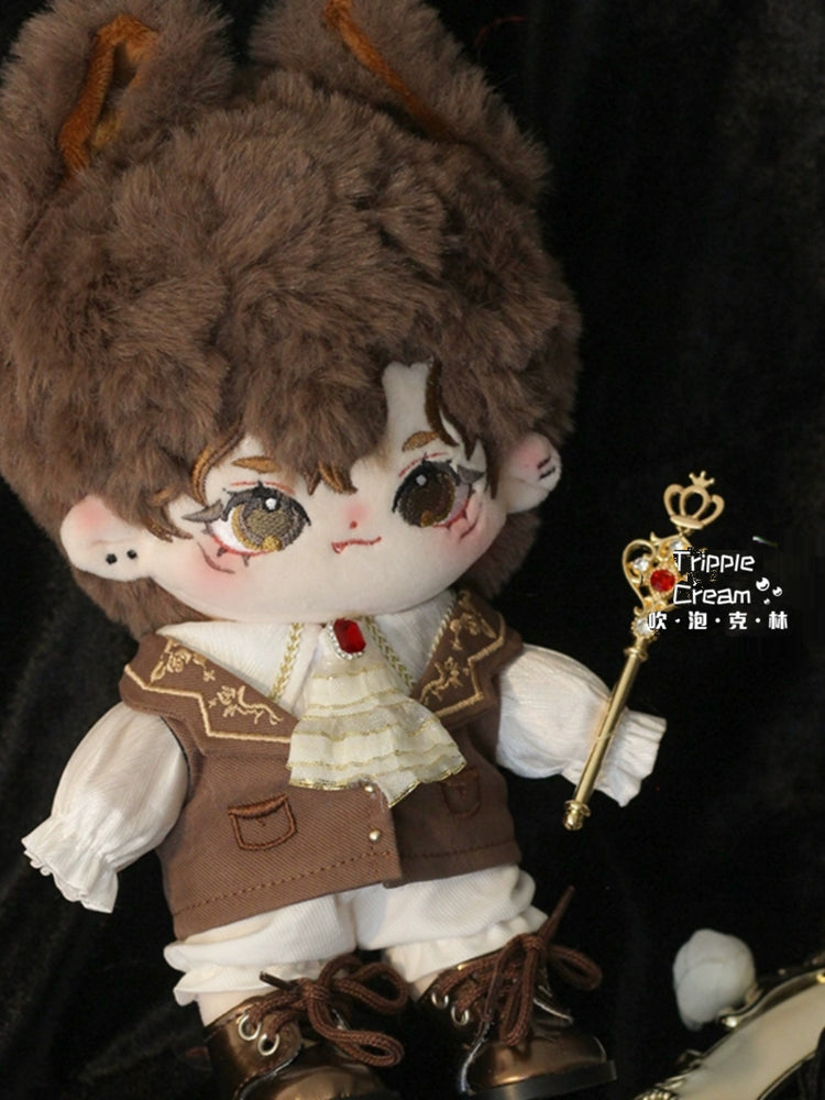 Coronation Ceremony Cotton Doll Clothes Blowing Bubble Klin 20cm Attribute-Free Court King Cape Noble Gorgeous Crown.