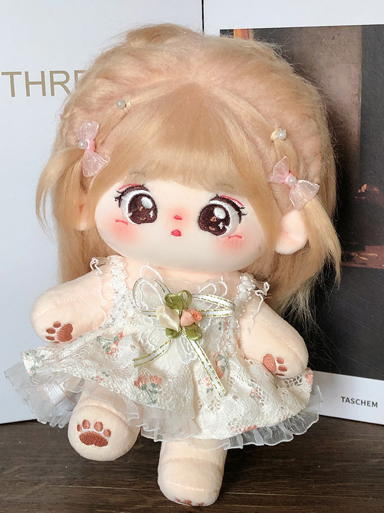 [Qiao Wo] Tietie Li Cotton Doll Girl 20cm Genuine with Skeleton Plush Doll Naked Doll as Gift.