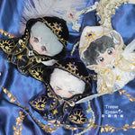 Cotton doll clothes 10cm original bubble-blowing Klin temple priest female male doll satin cloak cape.