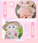 [Taro Tart] Paste Paste Cotton Doll for Female Dolls 20cm Genuine Skeleton Plush Doll Naked Doll Gift for Girls.