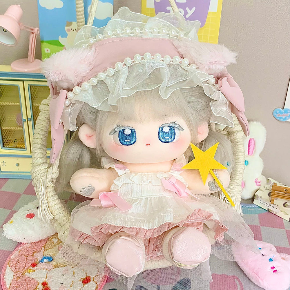[Yin Su] Cotton doll 20cm girl genuine clothes set plush doll cute gift in stock.