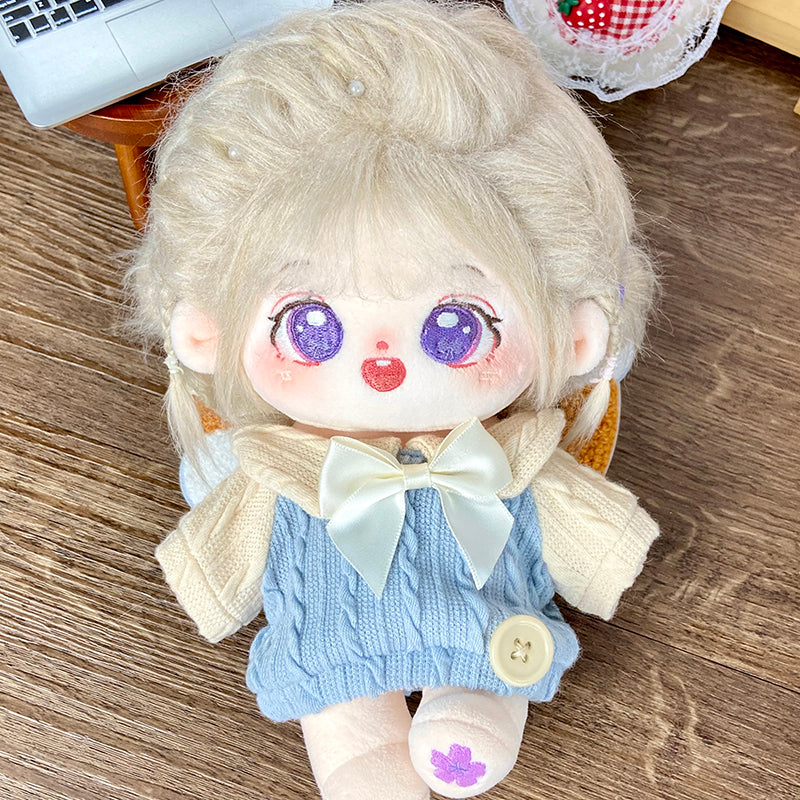 [Taro Tart] Paste Paste Cotton Doll for Female Dolls 20cm Genuine Skeleton Plush Doll Naked Doll Gift for Girls.