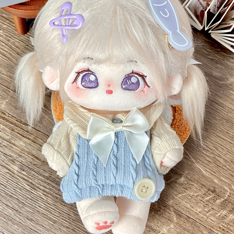 [Taro Tart] Paste Paste Cotton Doll for Female Dolls 20cm Genuine Skeleton Plush Doll Naked Doll Gift for Girls.