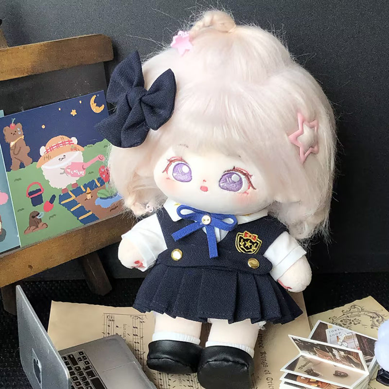[Taro Tart] Paste Paste Cotton Doll for Female Dolls 20cm Genuine Skeleton Plush Doll Naked Doll Gift for Girls.