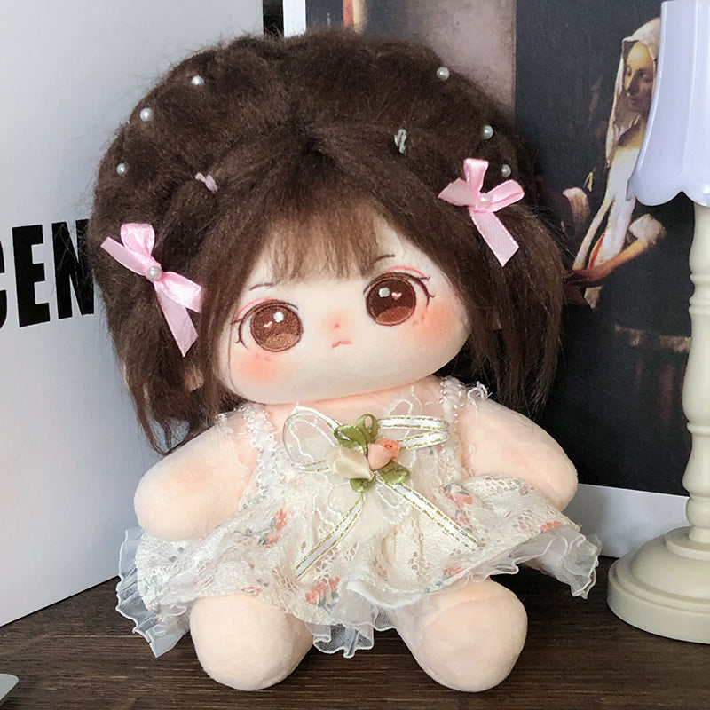 [Daimie] Paste Paste Cotton Doll for Female Dolls 20cm Genuine Skeleton Plush Doll Naked Doll Gift for Girls.