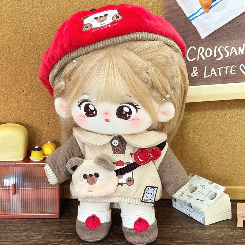 [Qiao Wo] Tietie Li Cotton Doll Girl 20cm Genuine with Skeleton Plush Doll Naked Doll as Gift.