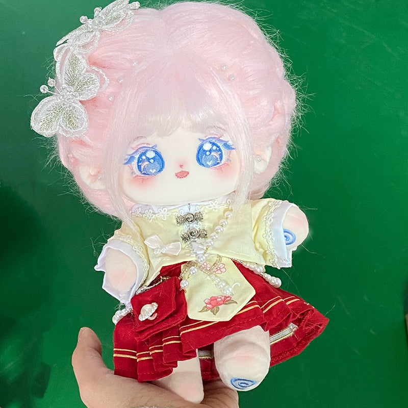 [Flowers in Full Bloom, Full Moon] Tietie Li Cotton Doll Clothes 20cm Girls' Clothes Autumn and Winter Ancient Chinese Style Horse Face Skirt.