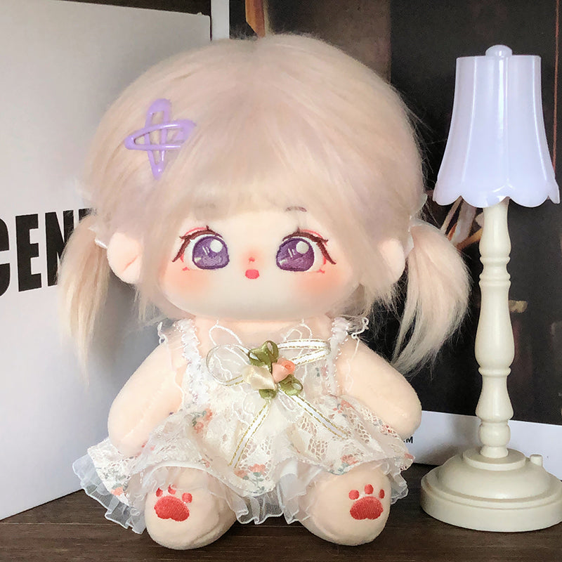 [Taro Tart] Paste Paste Cotton Doll for Female Dolls 20cm Genuine Skeleton Plush Doll Naked Doll Gift for Girls.