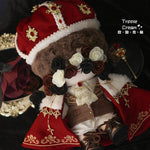Coronation Ceremony Cotton Doll Clothes Blowing Bubble Klin 20cm Attribute-Free Court King Cape Noble Gorgeous Crown.