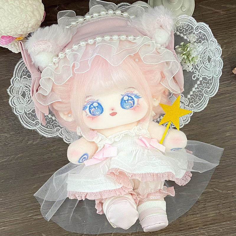 [Qiao Wo] Tietie Li Cotton Doll Girl 20cm Genuine with Skeleton Plush Doll Naked Doll as Gift.