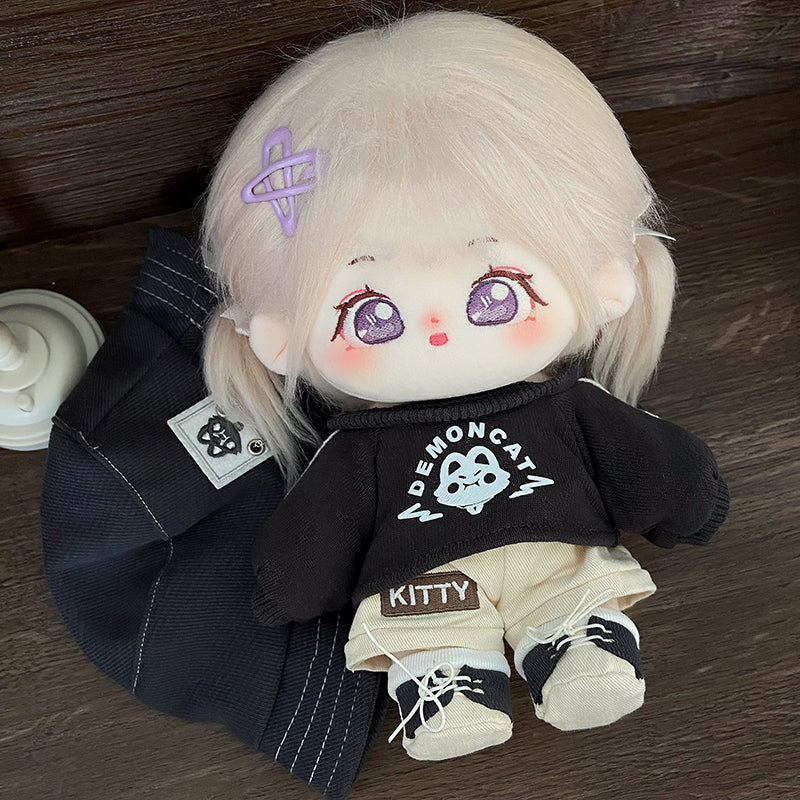 [Taro Tart] Paste Paste Cotton Doll for Female Dolls 20cm Genuine Skeleton Plush Doll Naked Doll Gift for Girls.