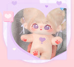 [Taro Tart] Paste Paste Cotton Doll for Female Dolls 20cm Genuine Skeleton Plush Doll Naked Doll Gift for Girls.