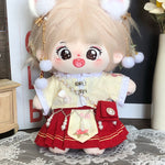 [Yin Su] Cotton doll 20cm girl genuine clothes set plush doll cute gift in stock.