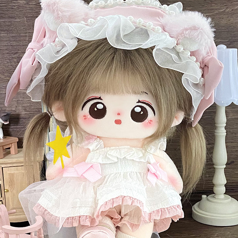 [Qiao Wo] Tietie Li Cotton Doll Girl 20cm Genuine with Skeleton Plush Doll Naked Doll as Gift.