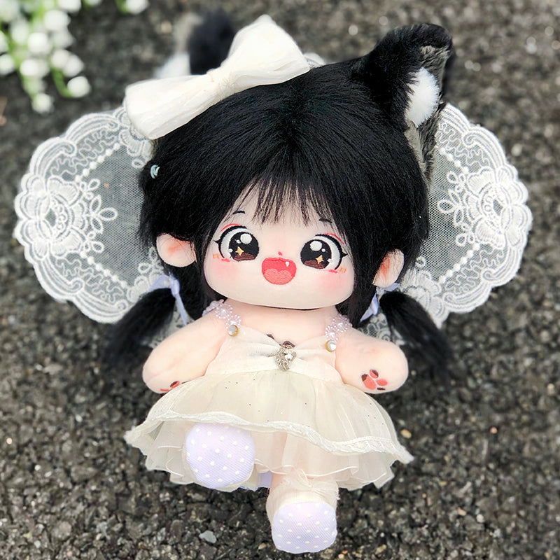 [Qiao Wo] Tietie Li Cotton Doll Girl 20cm Genuine with Skeleton Plush Doll Naked Doll as Gift.