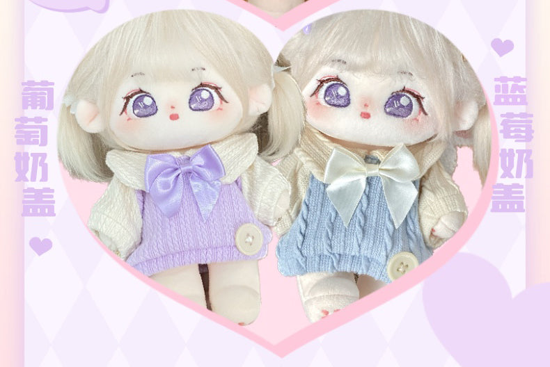 [Taro Tart] Paste Paste Cotton Doll for Female Dolls 20cm Genuine Skeleton Plush Doll Naked Doll Gift for Girls.