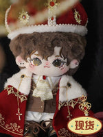 Coronation Ceremony Cotton Doll Clothes Blowing Bubble Klin 20cm Attribute-Free Court King Cape Noble Gorgeous Crown.