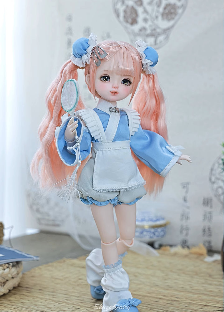 BJD Yenny & Penny - U1265 Original & Authentic BJD Girl Doll – Cute Resin SD-Style Doll with Multiple Poseable Joints- 1/6 Scale