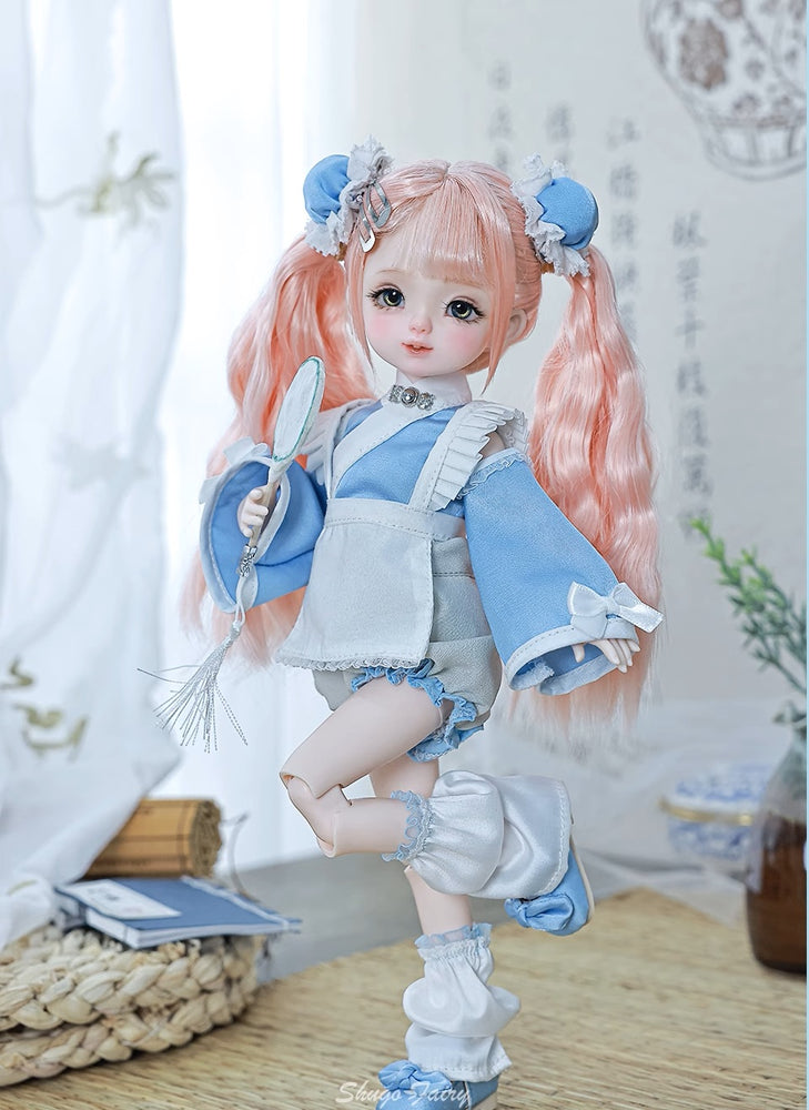 BJD Yenny & Penny - U1265 Original & Authentic BJD Girl Doll – Cute Resin SD-Style Doll with Multiple Poseable Joints- 1/6 Scale