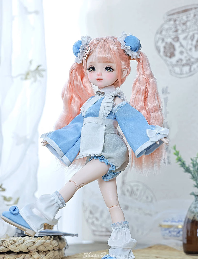 BJD Yenny & Penny - U1265 Original & Authentic BJD Girl Doll – Cute Resin SD-Style Doll with Multiple Poseable Joints- 1/6 Scale