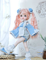 BJD Yenny & Penny - U1265 Original & Authentic BJD Girl Doll – Cute Resin SD-Style Doll with Multiple Poseable Joints- 1/6 Scale