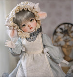 BJD Autumn/Winter Vibe with Lamb Headscarf - U1263 Original BJD Girl Doll | SD-Style Cute Poseable Doll- 1/6 Scale