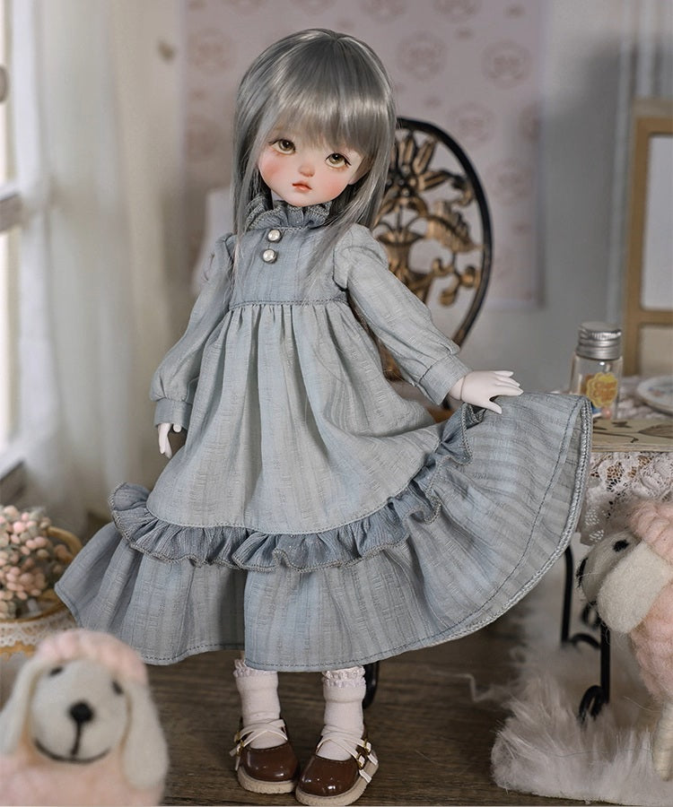 BJD Autumn/Winter Vibe with Lamb Headscarf - U1263 Original BJD Girl Doll | SD-Style Cute Poseable Doll- 1/6 Scale