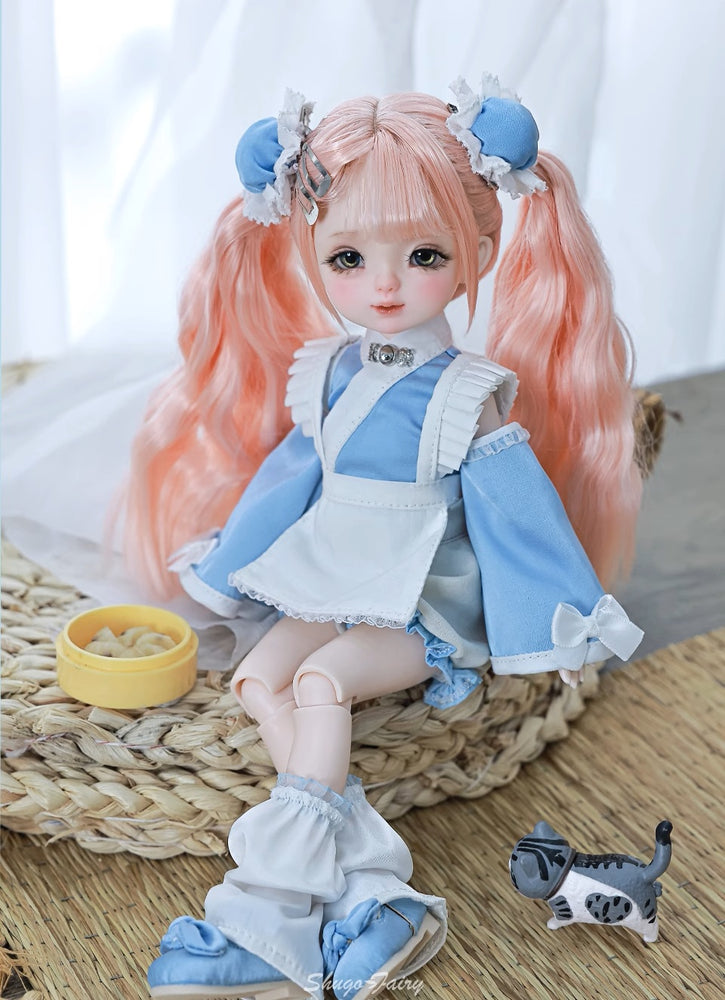 BJD Yenny & Penny - U1265 Original & Authentic BJD Girl Doll – Cute Resin SD-Style Doll with Multiple Poseable Joints- 1/6 Scale