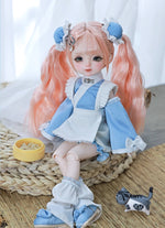 BJD Yenny & Penny - U1265 Original & Authentic BJD Girl Doll – Cute Resin SD-Style Doll with Multiple Poseable Joints- 1/6 Scale