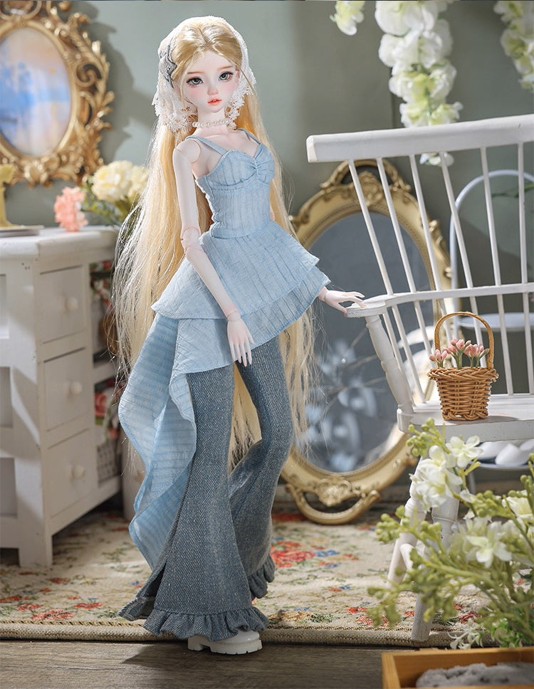 BJD Wenwen & Nuannuan - U1264 Authentic BJD Doll  | Dress-Up Dolls with French Vintage Style | Handmade Resin Humanoid Dolls| 1/4 Scale