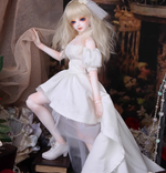[Doll Clothes] Elegant Floor-Length Wedding Gown - Stylish Minimalist BJD SD Doll Clothes (1/6, 1/4, 1/3 Scale)