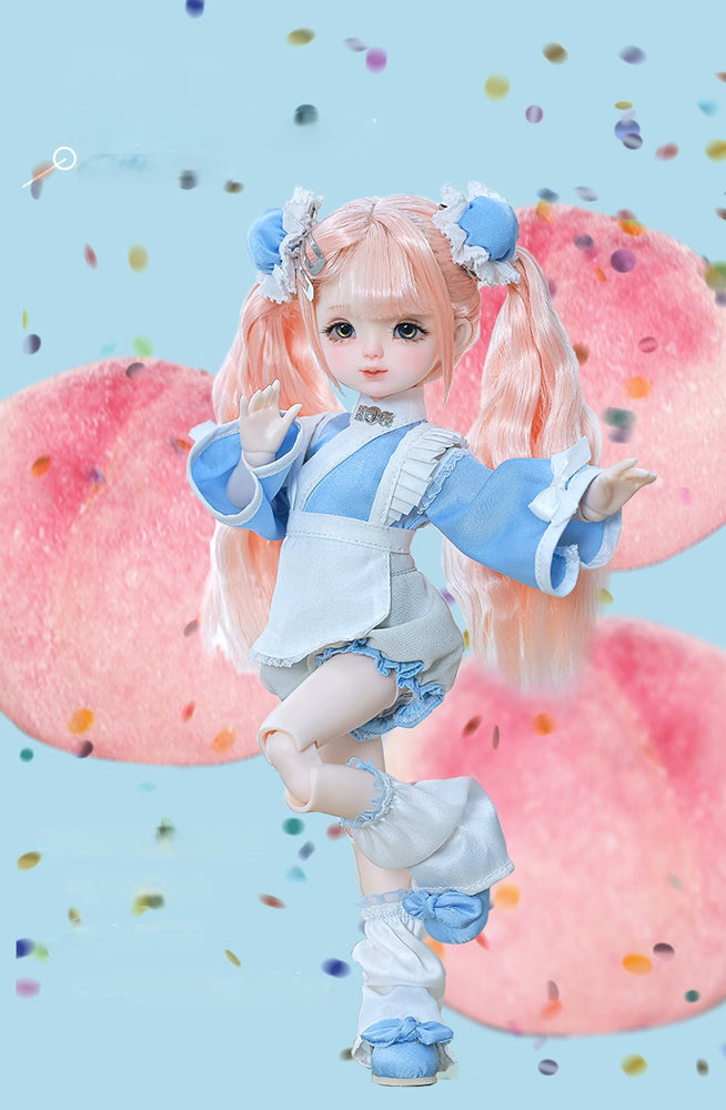 BJD Yenny & Penny - U1265 Original & Authentic BJD Girl Doll – Cute Resin SD-Style Doll with Multiple Poseable Joints- 1/6 Scale