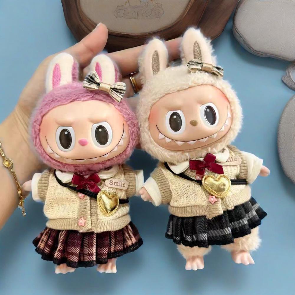Cute Labubu Clothes - School Uniform Outfit with Accessories