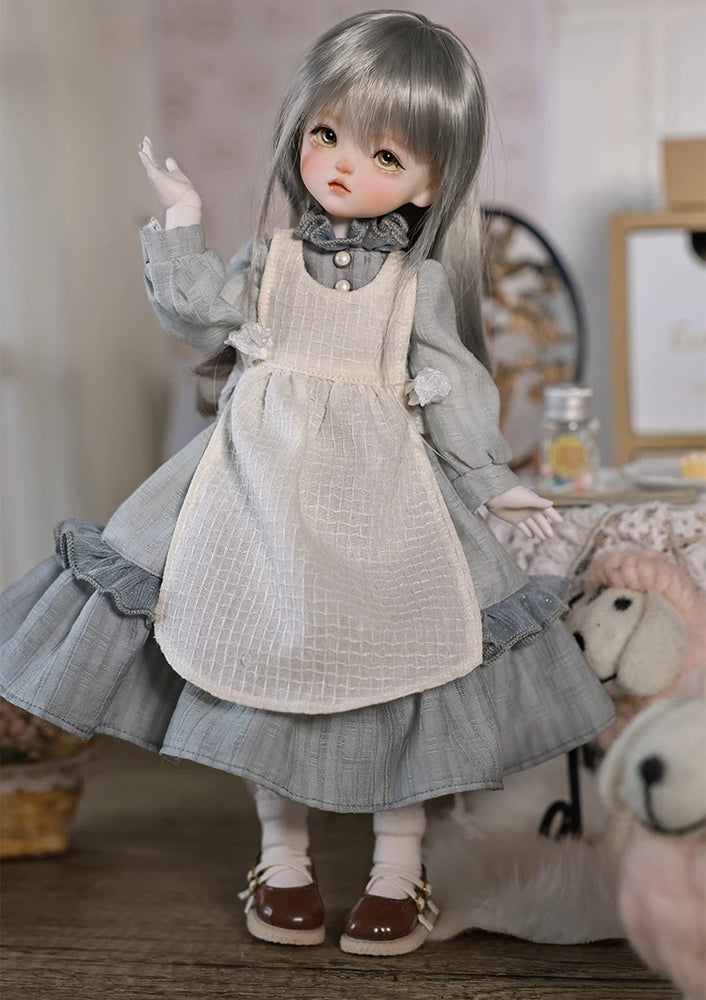 BJD Autumn/Winter Vibe with Lamb Headscarf - U1263 Original BJD Girl Doll | SD-Style Cute Poseable Doll- 1/6 Scale