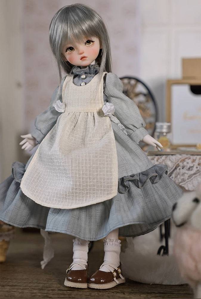 BJD Autumn/Winter Vibe with Lamb Headscarf - U1263 Original BJD Girl Doll | SD-Style Cute Poseable Doll- 1/6 Scale
