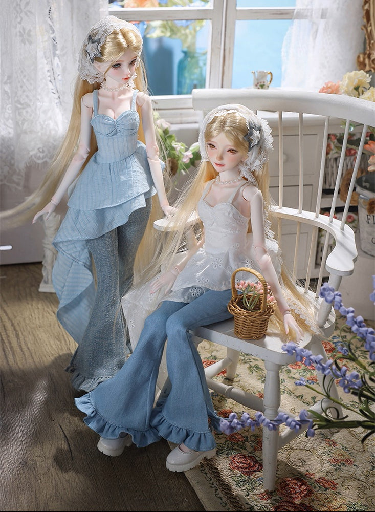 BJD Wenwen & Nuannuan - U1264 Authentic BJD Doll  | Dress-Up Dolls with French Vintage Style | Handmade Resin Humanoid Dolls| 1/4 Scale