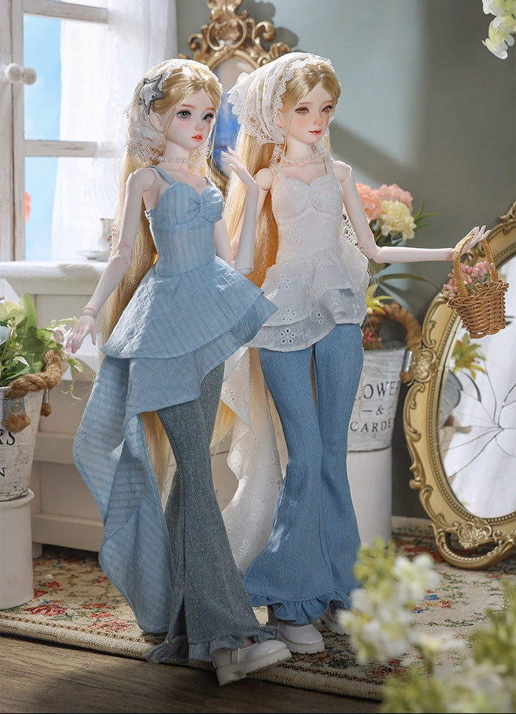 BJD Wenwen & Nuannuan - U1264 Authentic BJD Doll  | Dress-Up Dolls with French Vintage Style | Handmade Resin Humanoid Dolls| 1/4 Scale