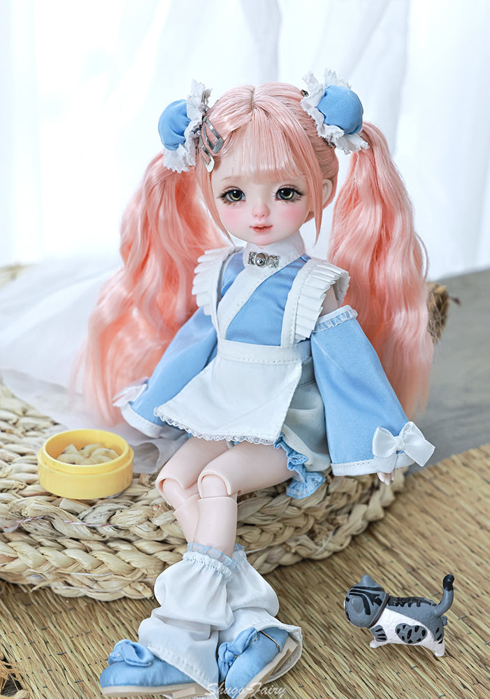 BJD Yenny & Penny - U1265 Original & Authentic BJD Girl Doll – Cute Resin SD-Style Doll with Multiple Poseable Joints- 1/6 Scale