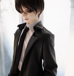 [Doll Clothes] BJD SD doll clothes- black leather coat, outer wear set, jacket, street casual style (1/4 and 1/3 scale)