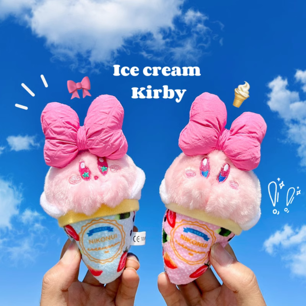 Cute Ice Cream Plush Pendant Keychain, Festive Small Gift, Ice Cream Bag Charm, Hanging Decoration #PN5004